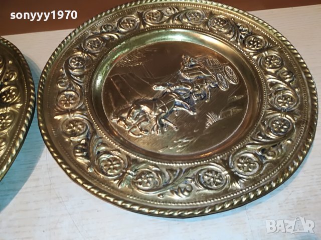 КОНЕ КАРЕТИ-МЕД/МЕСИНГ 31СМ 2БР-ВНОС АНГЛИЯ 2605221946, снимка 7 - Антикварни и старинни предмети - 36885870