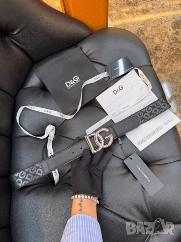колан от естествена кожа, кутия, сертификат и торба dolce gabbana , снимка 7 - Колани - 51738689