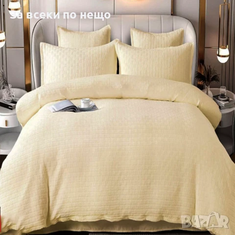 Луксозен комплект с драперия от 100% памук - Налични Различни Цветове Код P957, снимка 5 - Спално бельо - 51112625