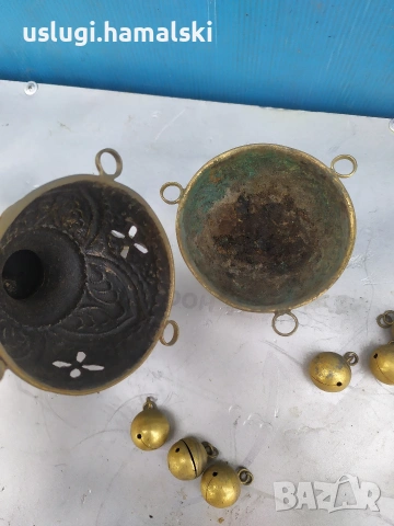 Старо бронзово кандило, снимка 9 - Антикварни и старинни предмети - 53175003