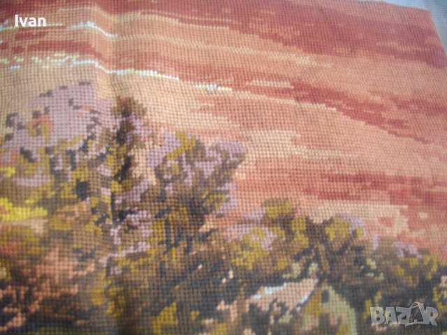 59см х 44 см-Голям Гоблен-ДМЦ Конци-Ръчно Бродиран-Нерамкиран, снимка 13 - Гоблени - 40500467