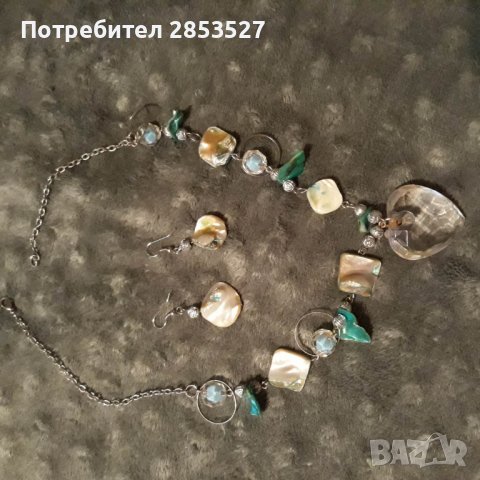  Сет  Колие и Обеци, снимка 2 - Бижутерийни комплекти - 39910968