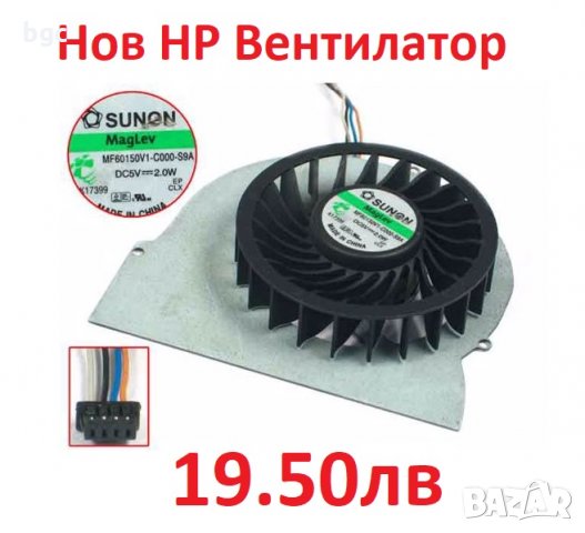 НОВ Вентилатор за HP EliteBook 8560 8460P 8560W 8570W 8560P MF60150V1-C000-S9A 652677-001 652675-001, снимка 2 - Части за лаптопи - 26813904