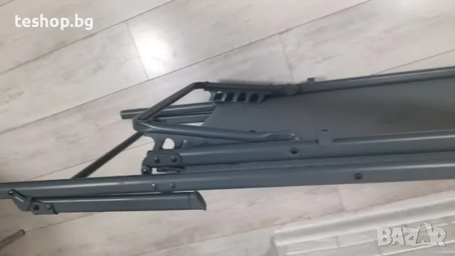 Шезлонг GREEN с регулируема височина до 120 кг 180x55x32/91 см сив, снимка 3 - Градински мебели, декорация  - 50107741