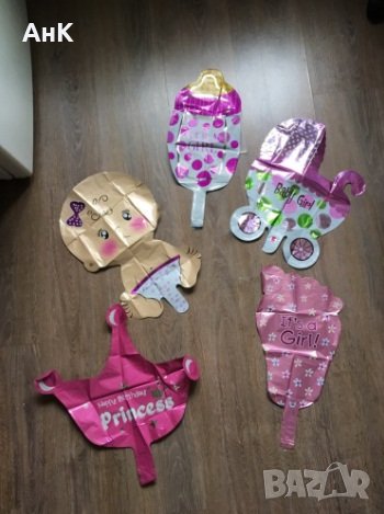 5 балона за бебе - изписване, питка, кръщене, рожден ден, снимка 3 - Други - 28860158