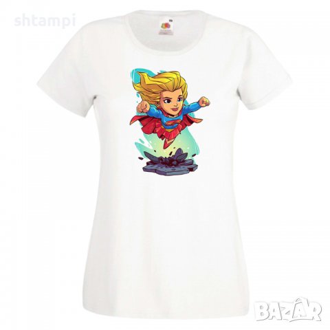 Дамска тениска DC Super Girl Star Wars Игра,Изненада,Подарък,Геймър,, снимка 2 - Тениски - 36788542