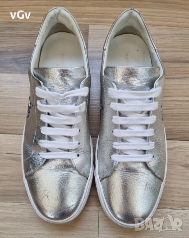 Дамски кожени кецове Anya Hindmarch  Space Invader - 38/39, снимка 4 - Кецове - 36895678