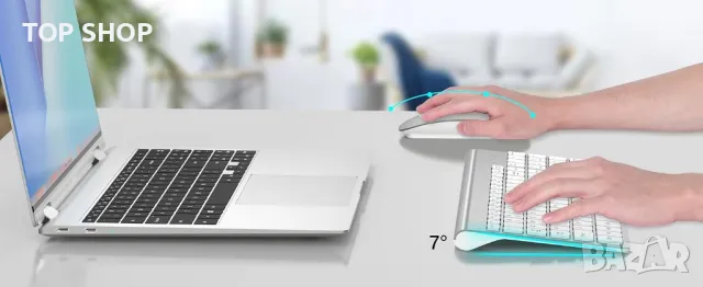Безжична клавиатура и мишка TopMate Ultra Slim Combo, 2.4G, снимка 5 - Клавиатури и мишки - 48508294