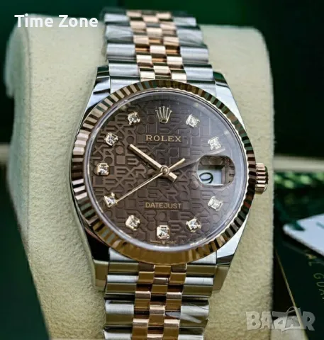 Rolex Datejust 36mm Steel Silver Dial Star-Shaped Diamond Automatic Дамски Различни Варианти, снимка 17 - Дамски - 48183099