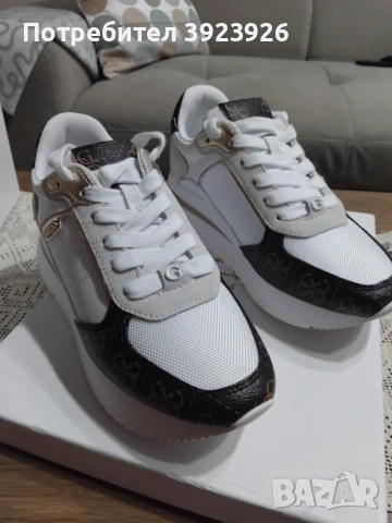 Нови дамски  кожени маратонки GUESS 38 номер, снимка 7 - Маратонки - 52965929