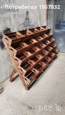 Дървени стелажи за плод и зеленчук ръчна изработка, снимка 4 - Стелажи и щандове - 48839856