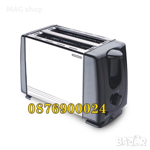 ПРОМО! Тостер за 2 филии метален Инокс Тостер препечени филийки, снимка 1