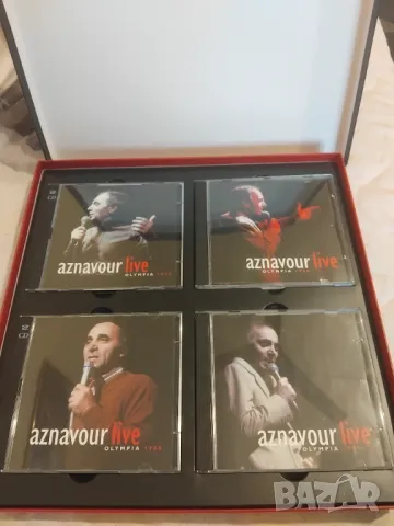 Charles Aznavour ‎– Aznavour Live Á L'Olympia - комплект от оригинални дискове в луксозна кутия, снимка 4 - CD дискове - 49333395