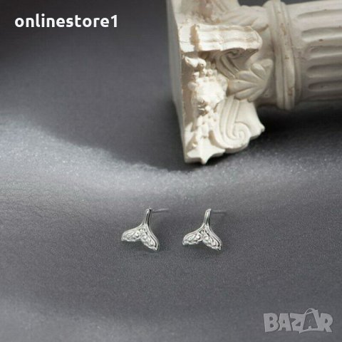 Сребърни Обеци Русалка - 925 печат сребро BT415, снимка 7 - Обеци - 28148574