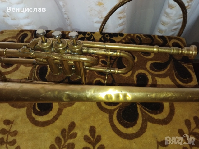 Тромбон , снимка 2 - Антикварни и старинни предмети - 53270109