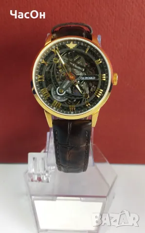 Луксозен автоматик OUPINKE, с гривна, снимка 2 - Мъжки - 49931315