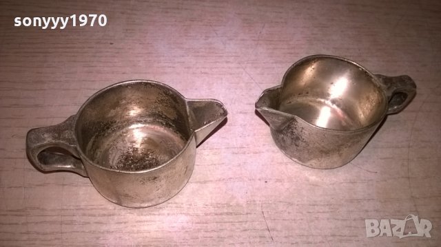 посребрени малки канички за сметана/мляко-внос швеицария