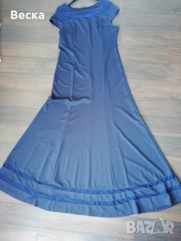 Тъмно синя рокля ХЛ, снимка 3 - Рокли - 39403266