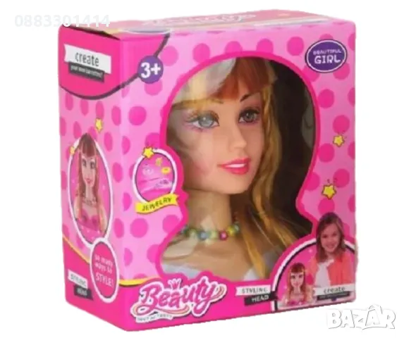 Модел за прически Кукла с руса коса , снимка 3 - Кукли - 48034988