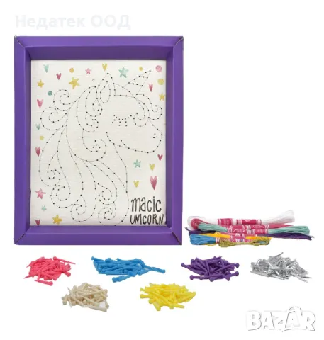 Детски гоблен, Еднорог, 9х4х24 см, снимка 3 - Образователни игри - 49554015