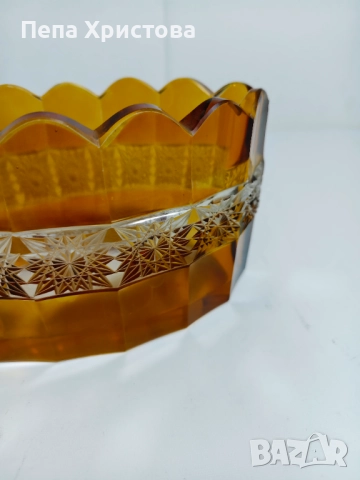 Бонбониера от кехлибарен кристал, снимка 7 - Декорация за дома - 52655349