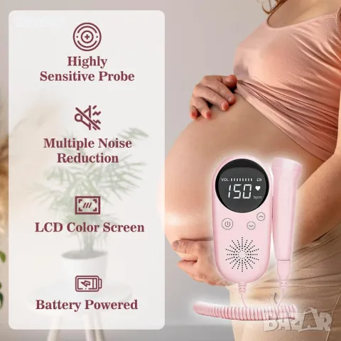 Интелигентен и чувствителен запис на сърдечни тонове за бременни, преносим сърдечен записвач, снимка 3 - Други - 50268055