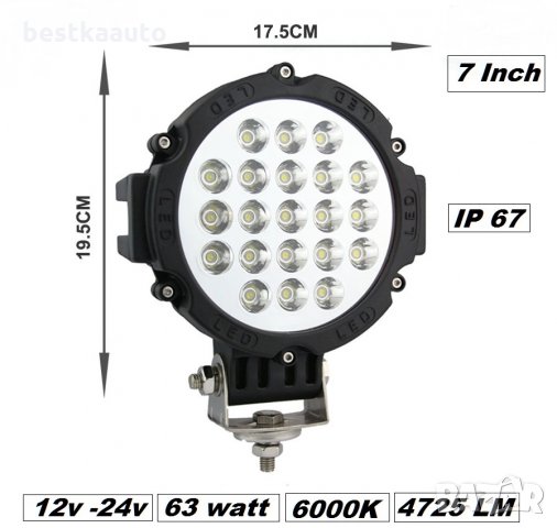 ХАЛОГЕН LED 63W-ER SPOT-пита (1бр.) черен 6000к CE RoHS, снимка 2 - Аксесоари и консумативи - 27170894