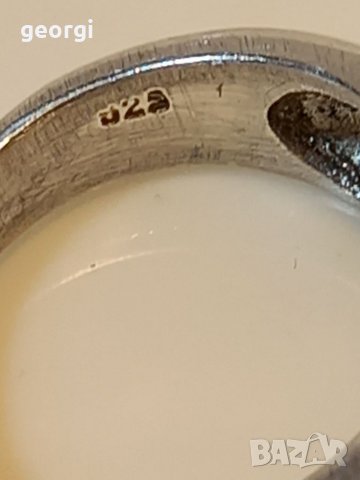 Сребърен пръстен с камък, снимка 6 - Пръстени - 39075098