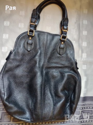 Кожена дамска голяма чанта в цвят черен Cristhelen B, снимка 5 - Чанти - 50665342