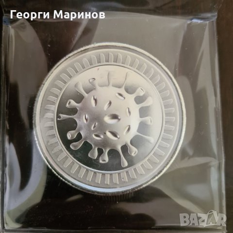Сребърна монета, Silver round, COVID-19, 2020 година, 2 унции, проба 999, снимка 4 - Нумизматика и бонистика - 34991829