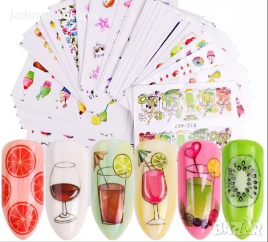Ваденки за маникюр STZ 455 - 508 "плодове, напитки и десерти" , снимка 1