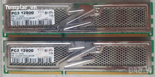 Corsair XMS3 2 x 2 GB  DDR3 1600 // OCZ Platinum 2x2 DDR3 1600 777, снимка 4 - RAM памет - 44201398