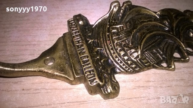 elizabethan galleon-12х5х4см-мед/месинг-внос франция, снимка 9 - Колекции - 26698013