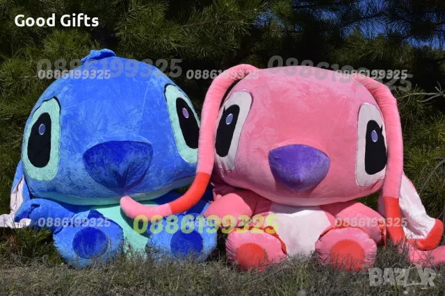 Голям плюшен Стич Розов и Син, Гигантски плюшен Стич, Лило и Стич плюшени играчки , снимка 3 - Плюшени играчки - 47919322