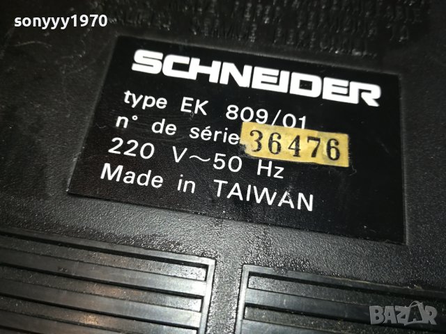 SCHNEIDER EK809/01-ВНОС FRANCE 1212231054M, снимка 15 - Радиокасетофони, транзистори - 43376223