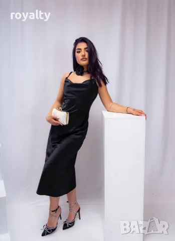 Черна дамска рокля , снимка 2 - Рокли - 50375112