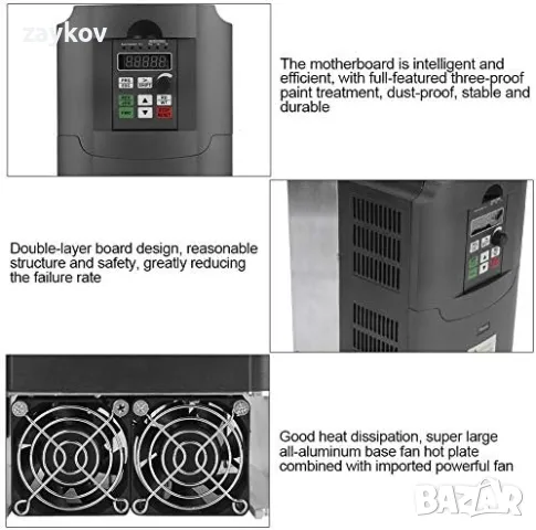 Честотен преобразувател NFLIXIN, 220VAC вход, 3-фазен изход 30VAC, 7,5kW, снимка 3 - Други машини и части - 49817121