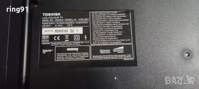 Main board - V28A001292A1 TV Toshiba 42SL863, снимка 4 - Части и Платки - 40153113
