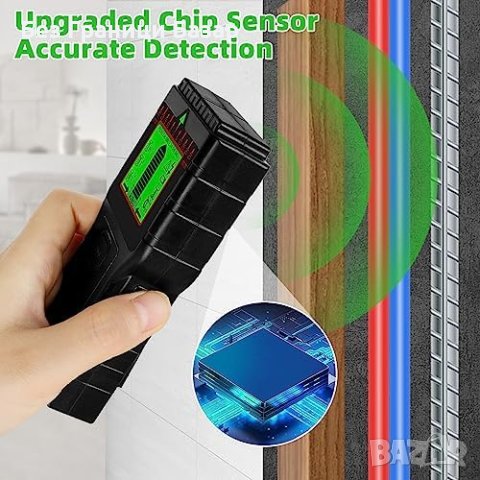 Нов 8 в 1 Стенен Скенер Детектор с LCD - Идеален за Дърво, Метал, Тръби, снимка 3 - Друга електроника - 43267373