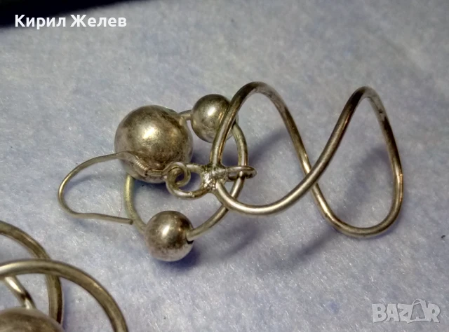 ШАРМАНТНИ СРЕБЪРНИ ОБЕЦИ СРЕБРО 925 ХУДОЖЕСТВЕНА ДИЗАЙНЕРСКА РЪЧНА АРТ ИЗРАБОТКА 48787, снимка 2 - Обеци - 50489474