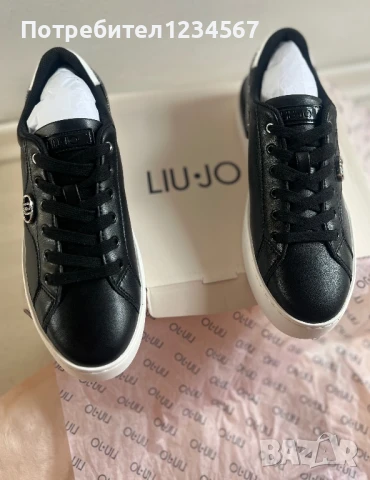НОВИ уникални маратонки от естествена кожа LIU JO с цирконии, снимка 3 - Маратонки - 51378692