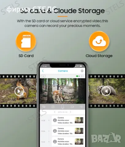  Соларна камера STELS W4, Wi-Fi, 4MP Ultra HD, 7800mAh, IP66, Камуфлажна, снимка 10 - IP камери - 50221265