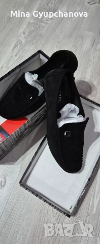 черни италянски мокасини