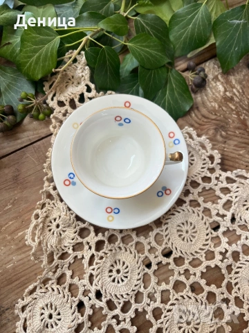 Бонбонски сет за късо кафе Eschenbach Bavaria 1931  Art Deco Вместимост-50 мл  Цена-10€ /19.56 лв