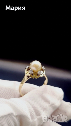 ЗЛАТЕН ПРЪСТЕН С ДИАМАНТИ 6.70ГР, снимка 4 - Пръстени - 53571204