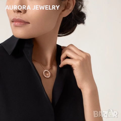 CARTIER Love Rose Gold Large Paved Diamonds Pendant Дамскo Колие, снимка 11 - Колиета, медальони, синджири - 52888468