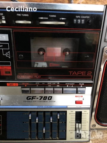 Радиокасетофон SHARP GF-780Z(D) -работещ и хубаво звучащ!, снимка 5 - Радиокасетофони, транзистори - 52104934