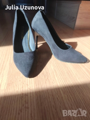 Черни официални обувки на ток - 35 номер, снимка 4 - Дамски обувки на ток - 51711649