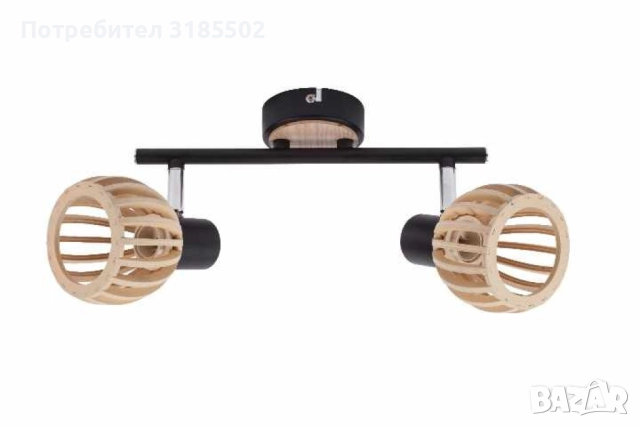 Спот Woody, E14, 1 x max 40W, красота и стил в едно, снимка 5 - Лампи за таван - 51446234