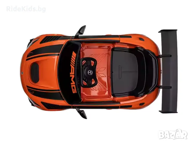 Mercedes-Benz GT3 AMG 12V - Детска акумулаторна кола, Оранжев, EVA гуми, снимка 7 - Детски велосипеди, триколки и коли - 49731857